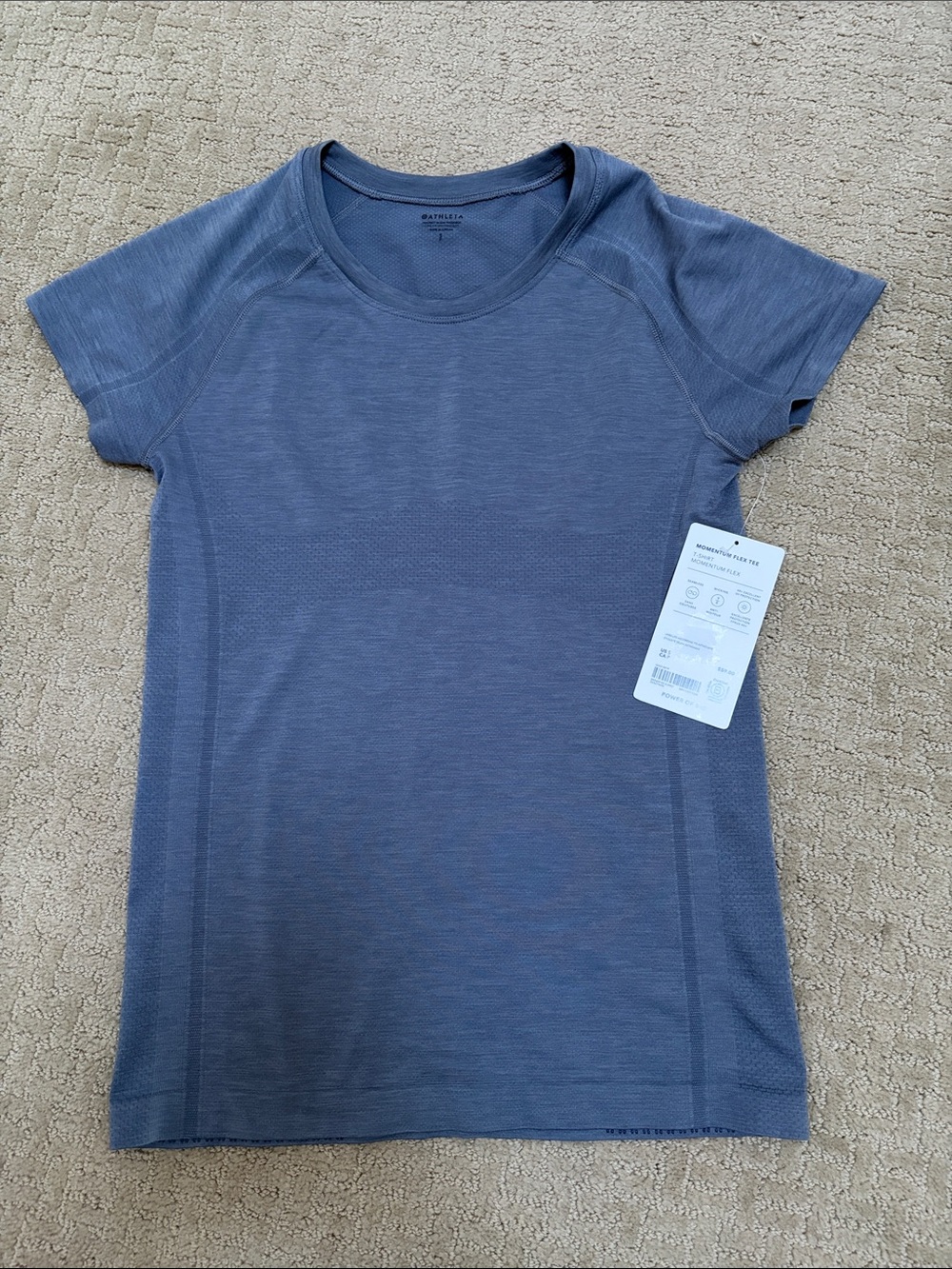 Athleta Short Sleeve Active Tee - Slate Blue momentum flex small s nwt new